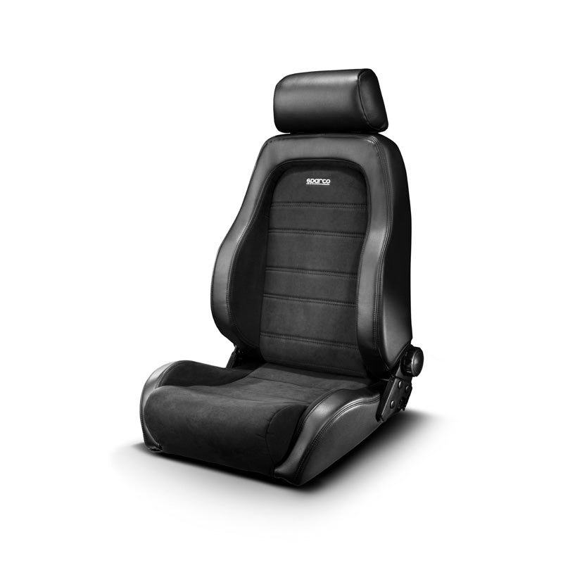 Sparco, Sportsitz GT - Schwarz Skai + Schwarz Mikrofaser - Verstellbar, Kunstleder, Microfiber