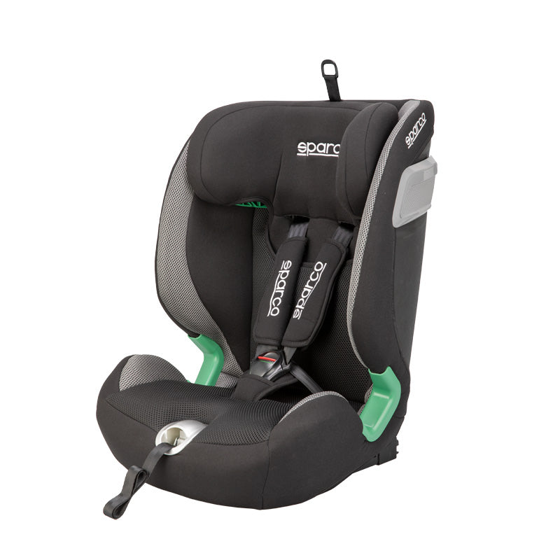 Sparco, Kindersitz SK5000I (Isofix) Schwarz/Grau i-Size 76-150cm (ECE-R129/03), Kunststoff, Polyester, Textil, Grau, Schwarz