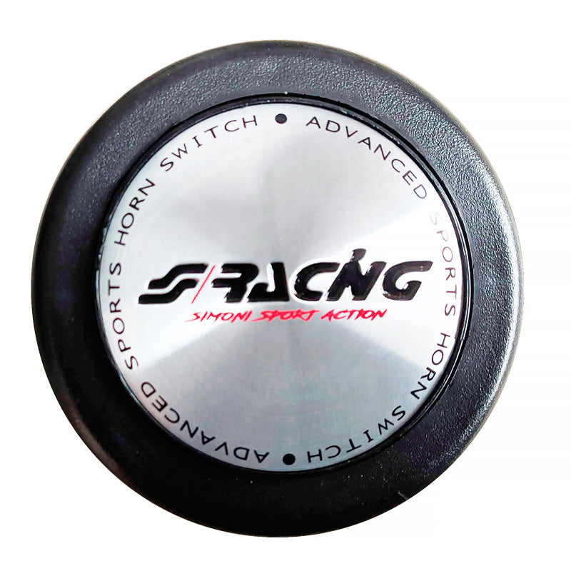 Simoni Racing, Universelle Hupe Schalter Typ C - Diameter 55mm - 2 Anschlüße, Kunststoff, Silber, Schwarz