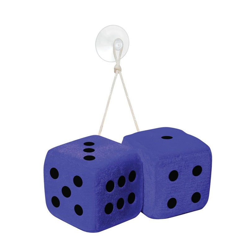 Simoni Racing, Microfibre Big Dices 10x10cm - Blau mit weißen Punkten  - Satz à 2 Stück, Velours