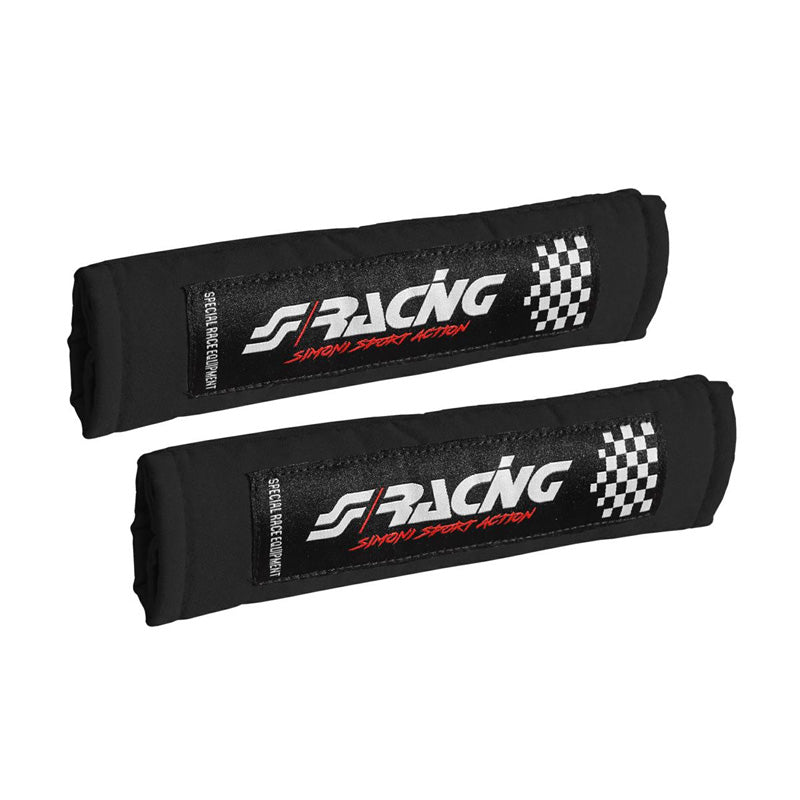 Simoni Racing, Gurtpolster Sport - Schwarz - 2 Stück, Microfiber