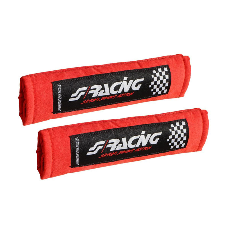 Simoni Racing, Gurtpolster Sport - Rot - 2 Stück, Microfiber