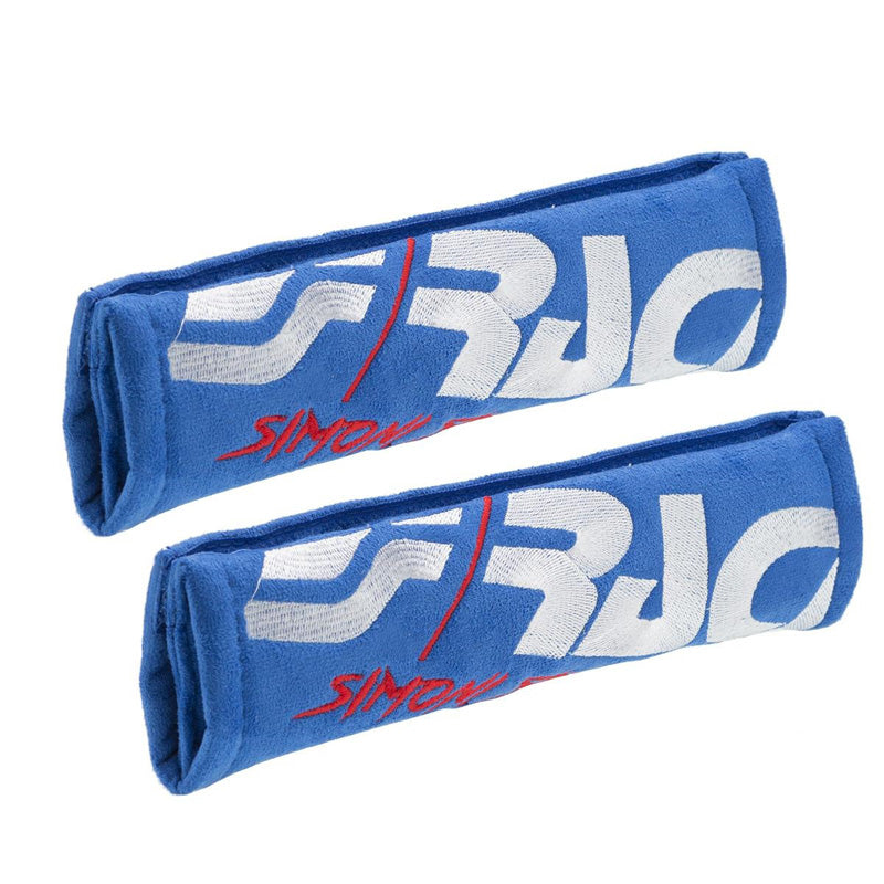 Simoni Racing, Gurtpolster Cut - Blau - 2 Stück, Microfiber