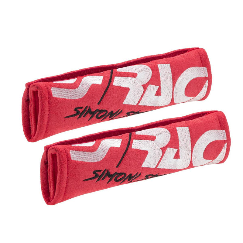 Simoni Racing, Gurtpolster Cut - Rot - 2 Stück, Microfiber