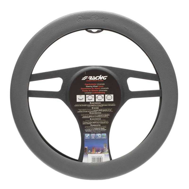 Simoni Racing, Lenkradbezug Soft Sil - Grau Silikon - 35-40cm, Silikone