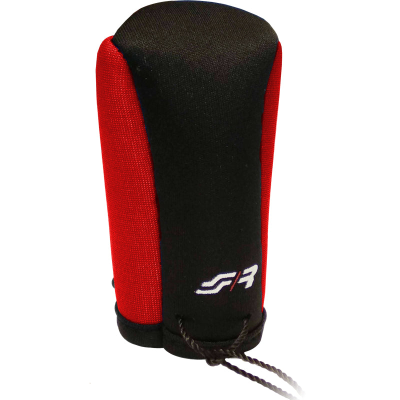 Simoni Racing, Schaltknauf Hülle Universal - Schwarz/Rot + Logo, Microfiber, Rot, Schwarz