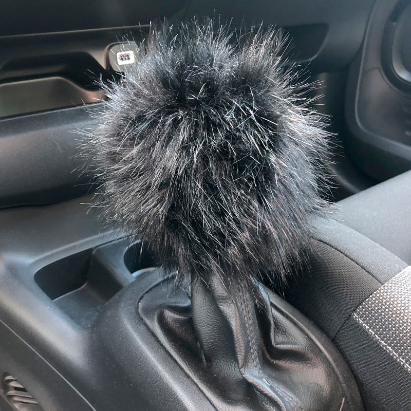 Simoni Racing, Schaltknauf Hülle Fluffy Fur - Schwarz, Microfiber