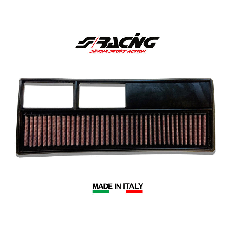 Simoni Racing, Luftfilter passend für Alfa Mito / Fiat Punto / Panda / Idea / 500 / Grande Punto / Lancia Musa / Ypsilon 1.3D 2003- (OEM 51775324), Baumwolle, Rot