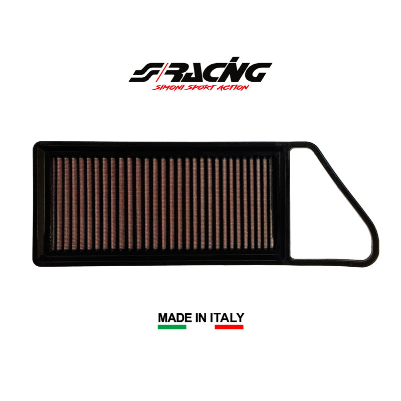 Simoni Racing, Luftfilter passend für Citroën C1, C2, C3, Nemo, Xsara / Ford Fiesta, Fusion / Mazda 2 / Peugeot 1007, 107, 206, 207, Bipper / Toyota Aygo 1.4 Diesel, Baumwolle, Rot