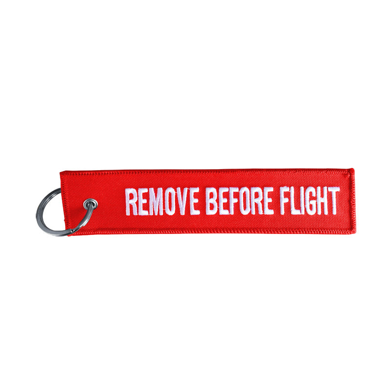 Simoni Racing, Schlüsselanhänger Remove Before Flight - Rot, Nylon