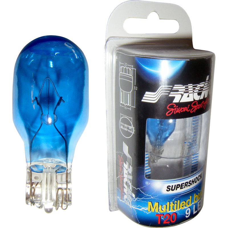 Simoni Racing, T15 Halogen Leuchtmittel 12V/16W - SuperWeiß - Einzelstück, Blau