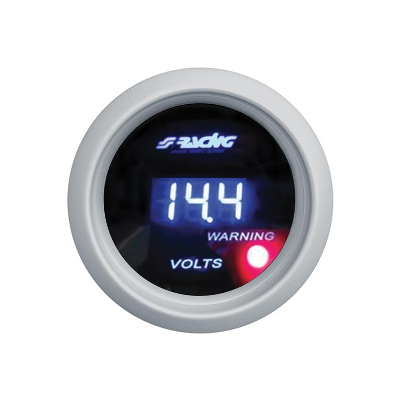 Simoni Racing, Digitales Instrument - Voltmeter - 52mm, Aluminium, Schwarz