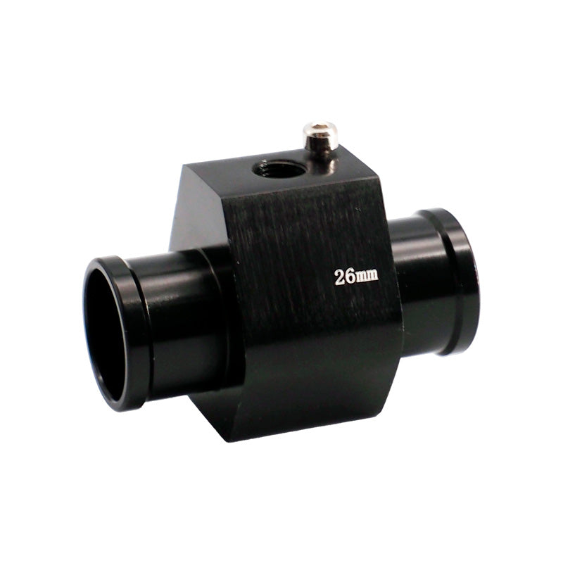 Simoni Racing, Wassertemperatursensor-Fitting - Schwarz eloxiertes Aluminium - Ø26mm, Aluminium, Schwarz