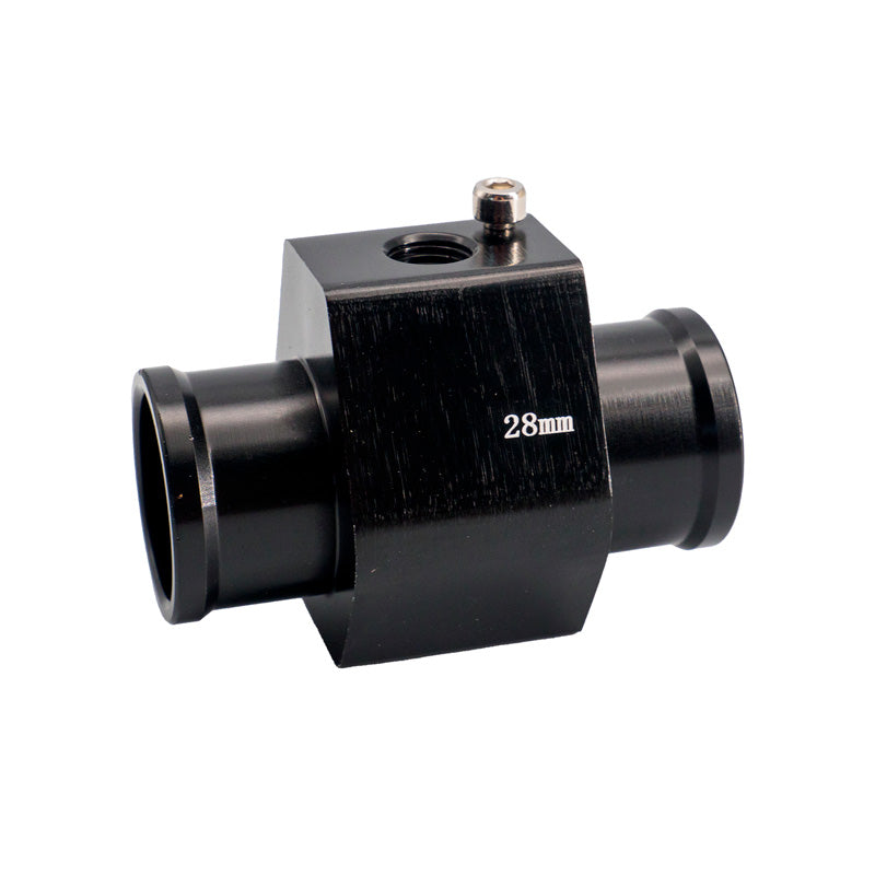 Simoni Racing, Wassertemperatursensor-Fitting - Schwarz eloxiertes Aluminium - Ø28mm, Aluminium, Schwarz