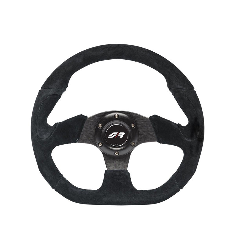 Simoni Racing, Universal Lenkrad X2 Shammy Leather - Schwarz Suède - Durchmesser 330mm, Alcantara