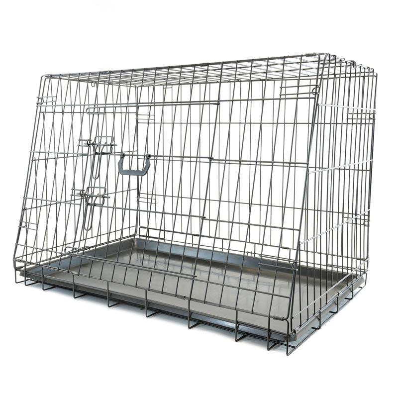 Streetwize, Faltbare schräge Hundebox - Medium - 76x56x54cm, Kunststoff, Stahl, Schwarz