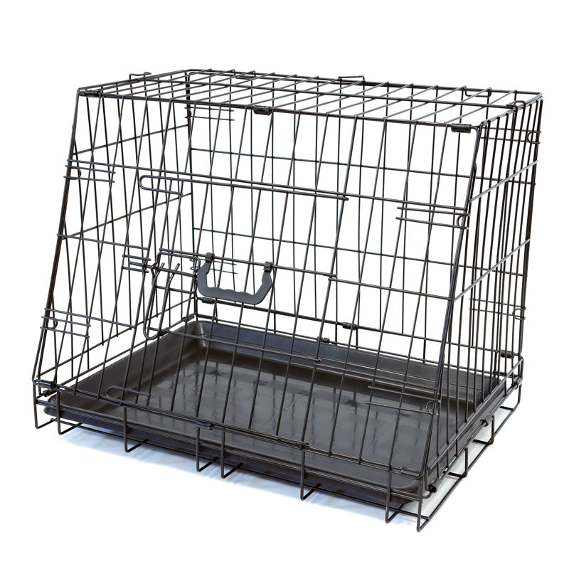 Streetwize, Faltbare schräge Hundebox - Small - 61x47x43cm, Kunststoff, Stahl, Schwarz