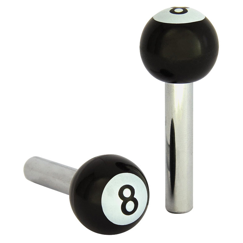 AutoStyle, Universelle Türpins 8-ball - Schwarz - Satz à 2 Stück, Aluminium