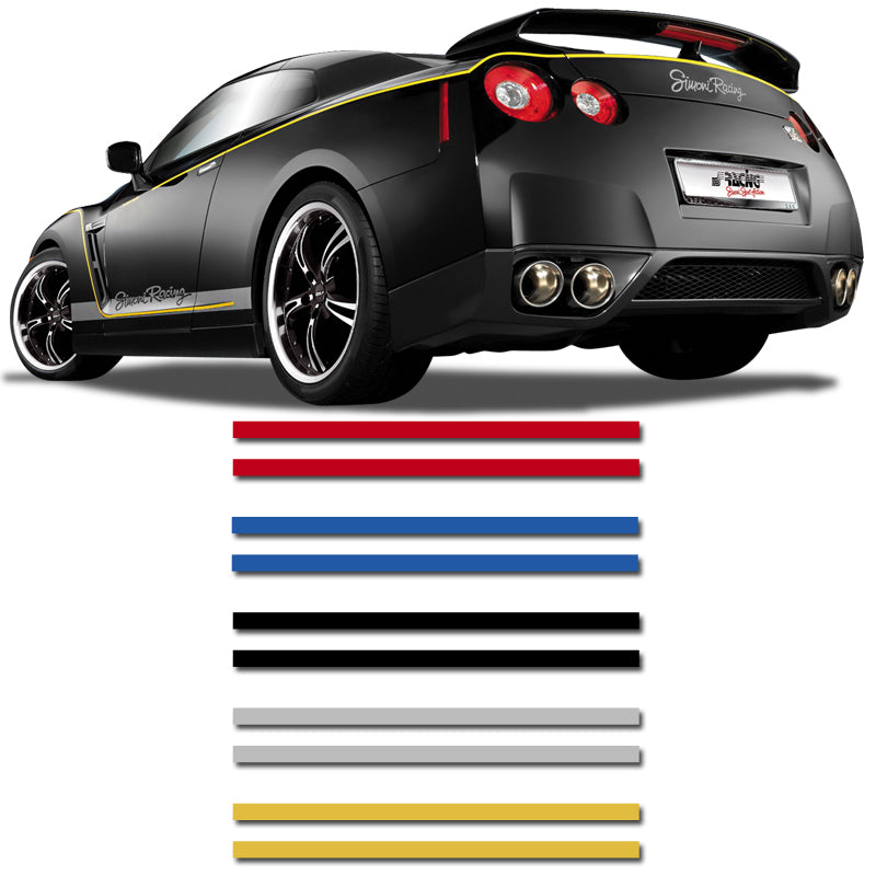 AutoStyle, Universelle selbstklebende Pin-Stripe AutoStripe Cool270 - Schwarz - 2+2mm x 975cm, Plastik