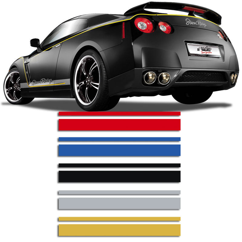 AutoStyle, Universelle selbstklebende Pin-Stripe AutoStripe Cool350 - Schwarz - 2+3mm x 975cm, Plastik