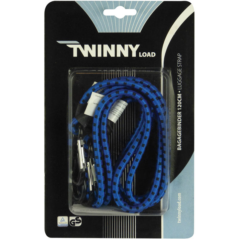 Twinny Load, Gepäckspanner 8mm x 120cm + Sicherheitshaken, Blau