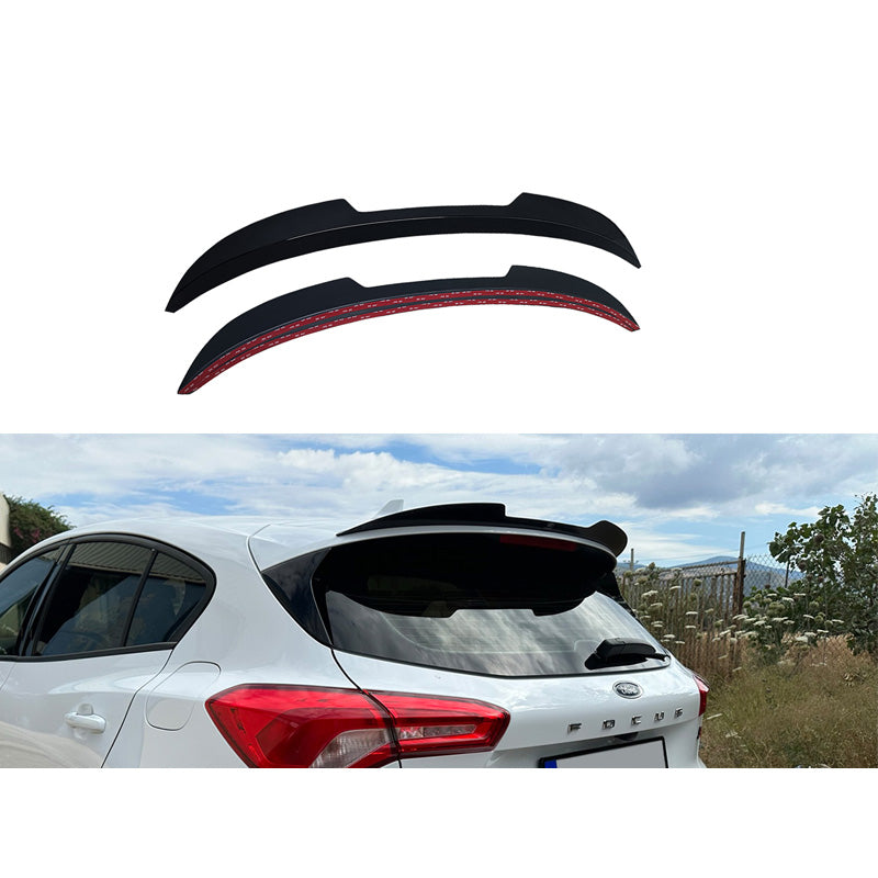 Motordrome, Dachspoiler (Spoiler Cap) passend für Ford Focus HB IV 2018- (ABS Glänzend Schwarz)