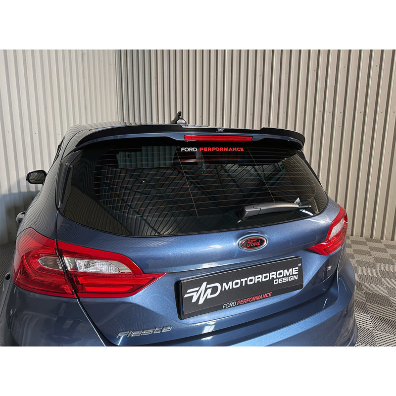 Motordrome, Dachspoiler (Spoiler Cap) passend für Ford Fiesta HB VII 2017- (ABS Glänzend Schwarz)