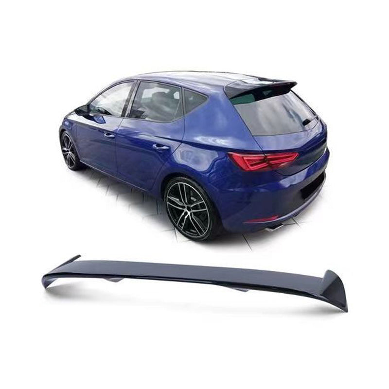 AutoStyle, Dachspoiler passend für Seat Leon 5F 5-türer 2013-2020 (ABS Glänzend Schwarz)