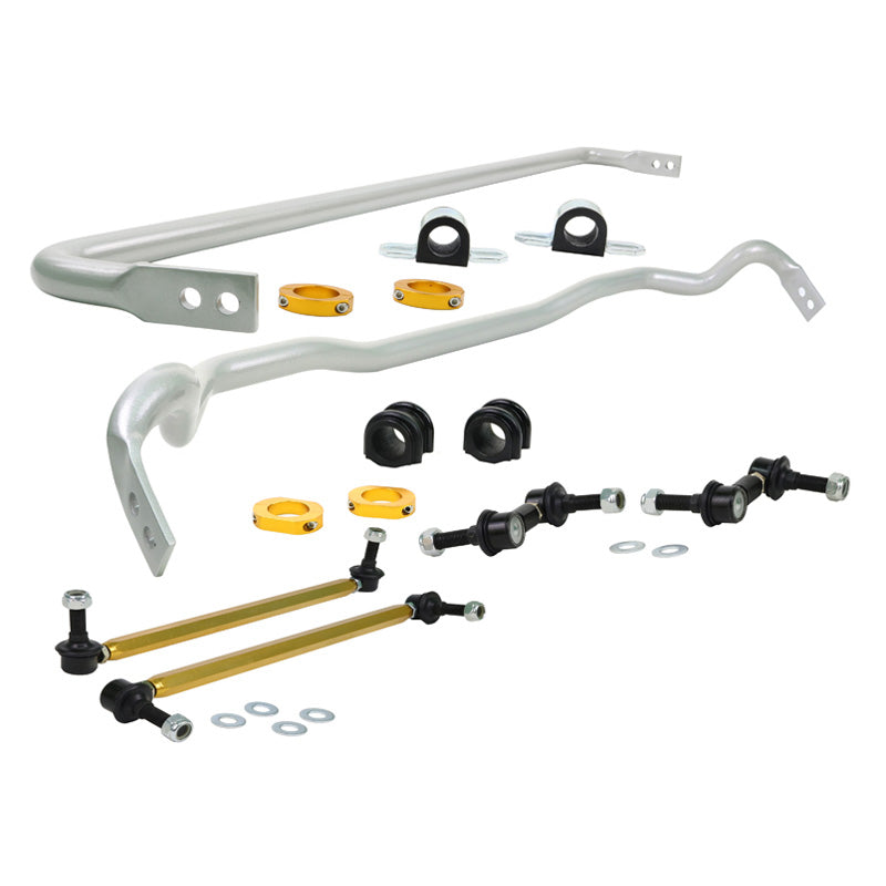 Whiteline, Stabilisatorstangen-Kit Vorn und Hinter passend für Hyundai Genesis BH/DH 2008-, Stahl, Silber