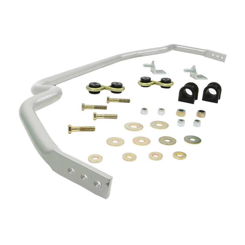 Whiteline, Stabilisatorstange Vorne 27mm Heavy Duty Verstellbar passend für Nissan 180 SX Coupé S13 1.8/200 SX S13/240 SX/Cefiro I Limousine A31 1988-2001, Stahl, Silber