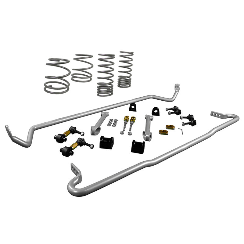 Whiteline, Grip-Serien 1 Stabilisator- und Tieferlegungsfedern-Kit passend für Subaru Impreza Limousine GR/Hatchback GR-GH-G3/WRX Estate/Limousine 2010-, Stahl, Silber