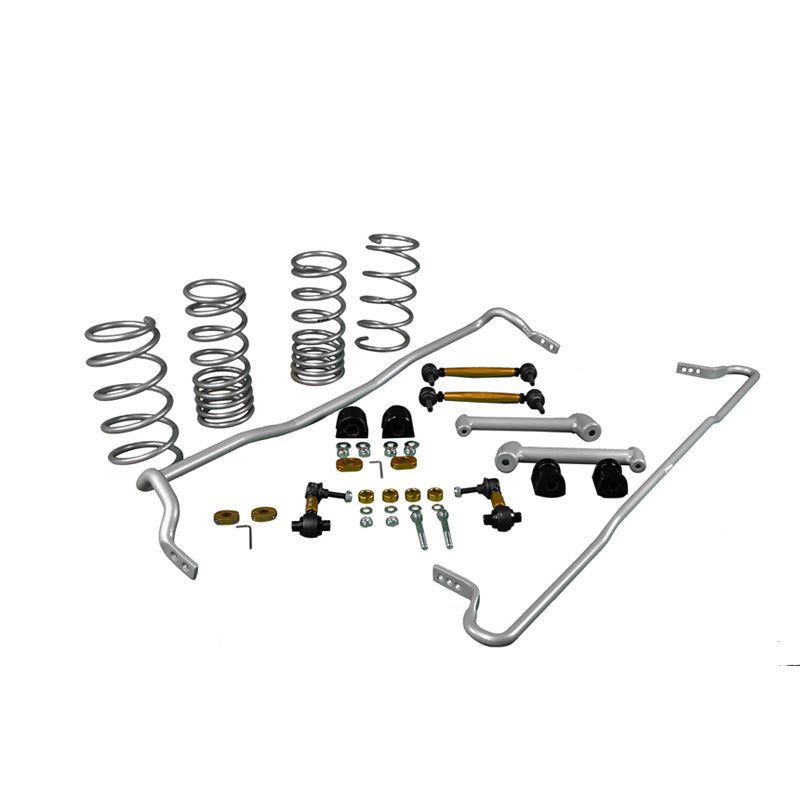 Whiteline, Grip-Serien 1 Stabilisator- und Tieferlegungsfedern-Kit passend für Toyota GT 86 Coupé ZN6 / Subaru BRZ 2012-, Stahl, Silber