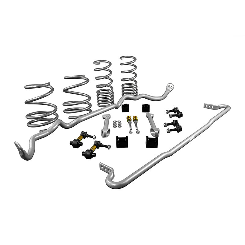 Whiteline, Grip-Serien 1 Stabilisator- und Tieferlegungsfedern-Kit passend für Subaru WRX Limousine GJ Sti 2.5 4WD 2014-, Stahl, Silber