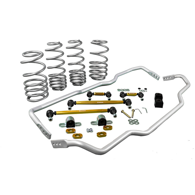 Whiteline, Grip-Serien 1 Stabilisator- und Tieferlegungsfedern-Kit passend für Volkswagen Golf VI 5K1/VI Cabrio 517 2.0 GTi 2009-, Stahl, Silber