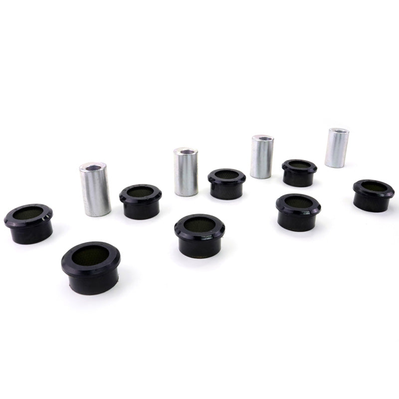 Whiteline, Lenker Radaufhängung - Lower Rear Inner und Outer Bushing passend für Nissan 180 SX Coupé S13/200 SX S13-S14/240 SX/300 ZX Z32/Cefiro I Limousine A31/Silvia S15/Skyline R32-R34 1988-2008, PU-Rim, Schwarz