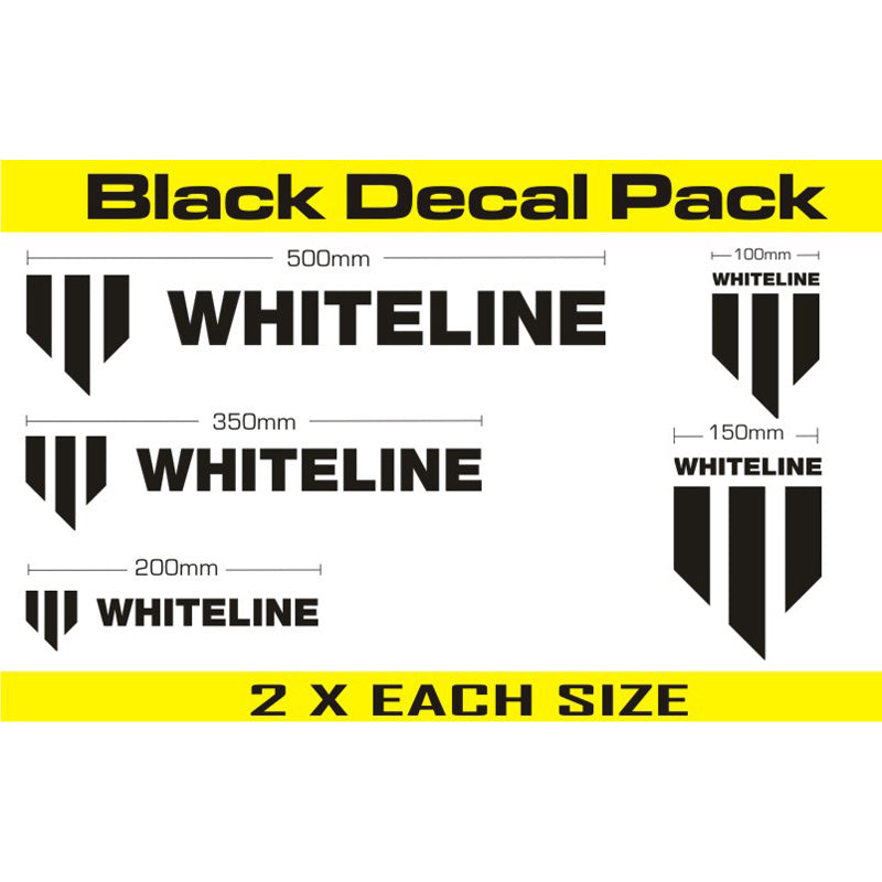 Whiteline, Aufklebersatz 10-Teilig Schwarz, Vinyl