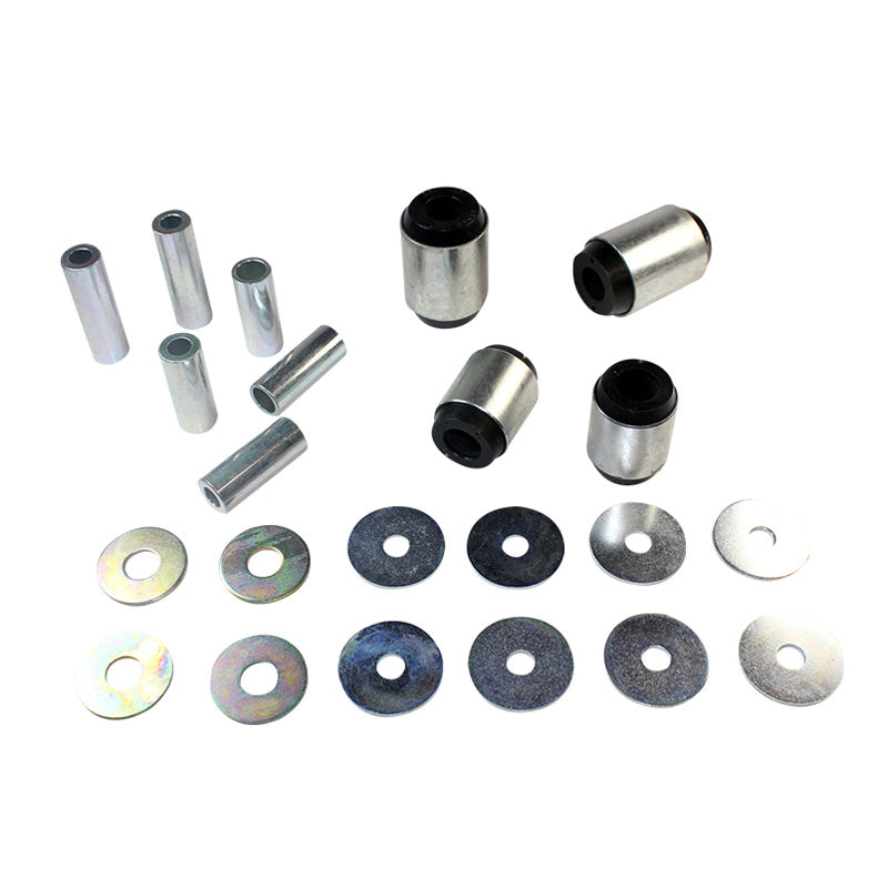 Whiteline, Lenker Radaufhängung - Lower Inner Bushing passend für Toyota Hilux I Pickup N1 1968-1978 / 4 Runner N21/N28/Fortuner 4WD/Hilux VII-VIII/Land Cruiser J12 2002-, PU-Rim, Silber