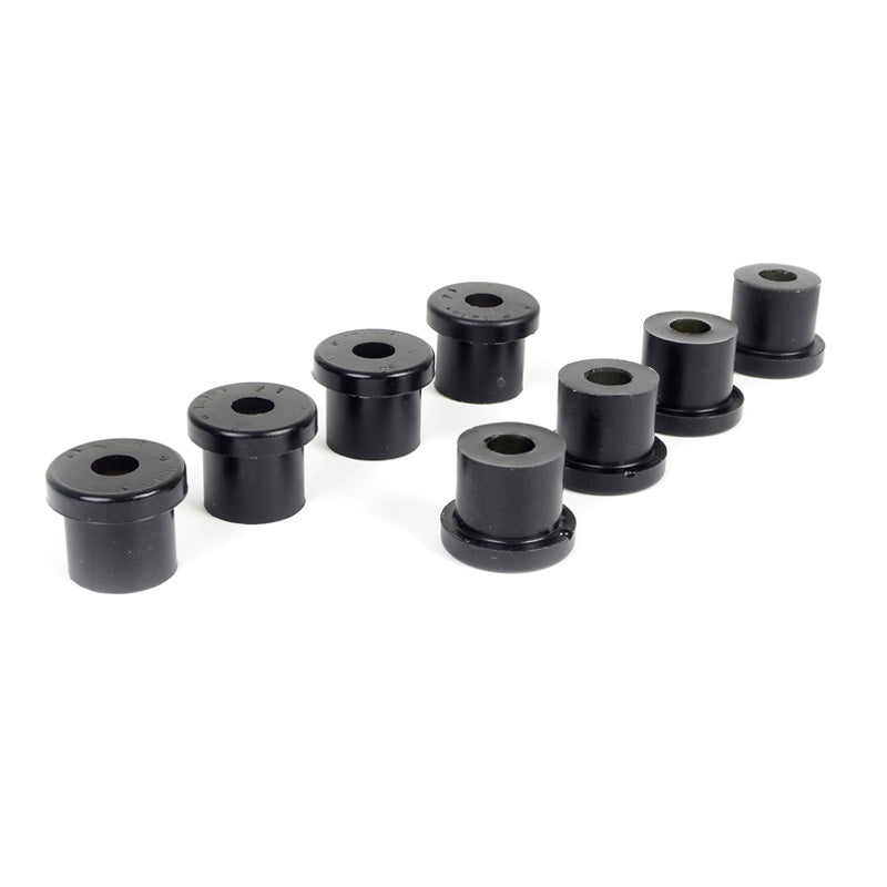 Whiteline, Spring - Eye Rear und Shackle Bushing passend für Suzuki Alto/Hatch/Jimny/LJ 80-81/Maruti 800/Mighty Boy/Samurai SJ/Sierra/SJ 410/SJ 413/Super Carry/Swift I AA 1977-2004, PU-Rim, Schwarz