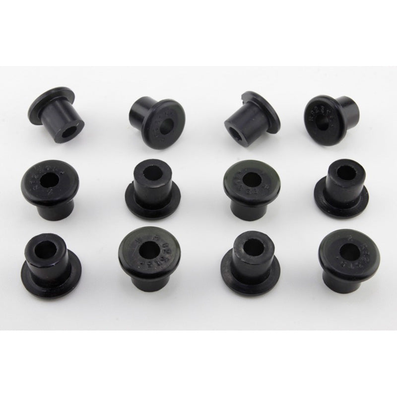 Whiteline, Spring - Eye Front/Rear und Shackle Bushing passend für Jeep CJ5-CJ8 1966-1987, PU-Rim, Schwarz