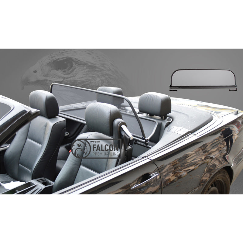 WEYER, Windschott Weyer Falcon Premium Line passend für BMW 3er E46 2000-2007, Stahl, Textil, Schwarz